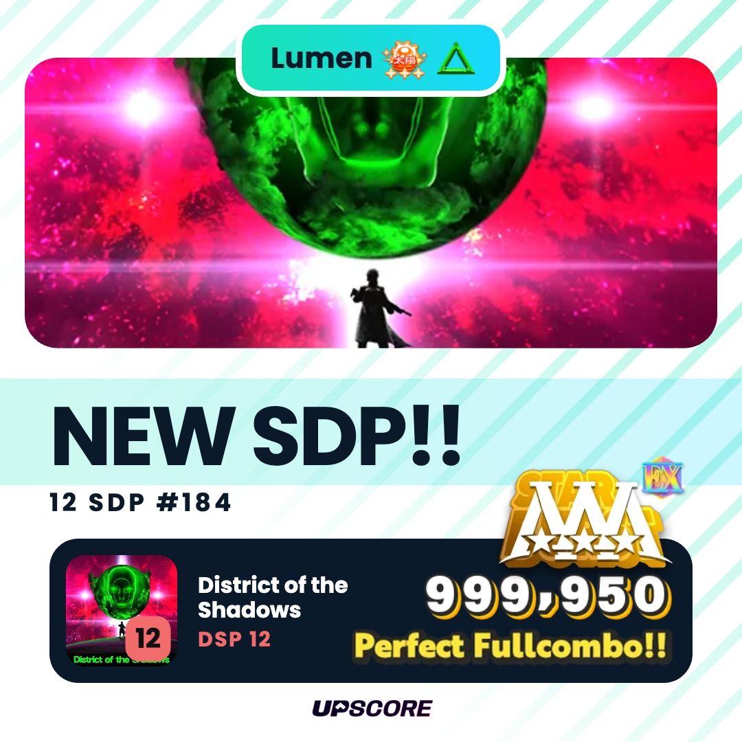 カード：District of the Shadows（ダブル足12）でSDP達成。999,950、PFC